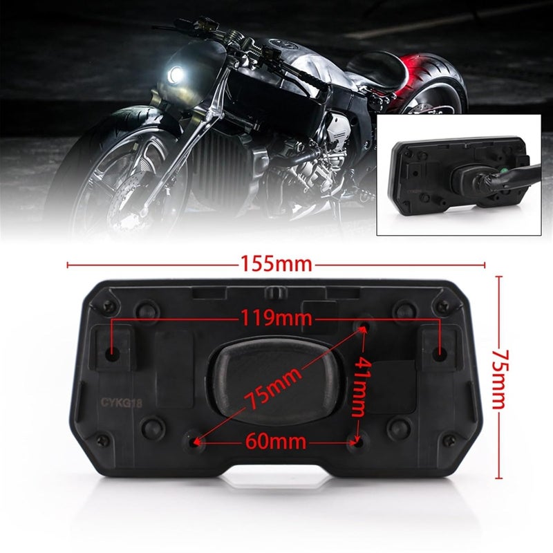 DEMULAX Universal Motorcycle LCD Speedometer - Image 2