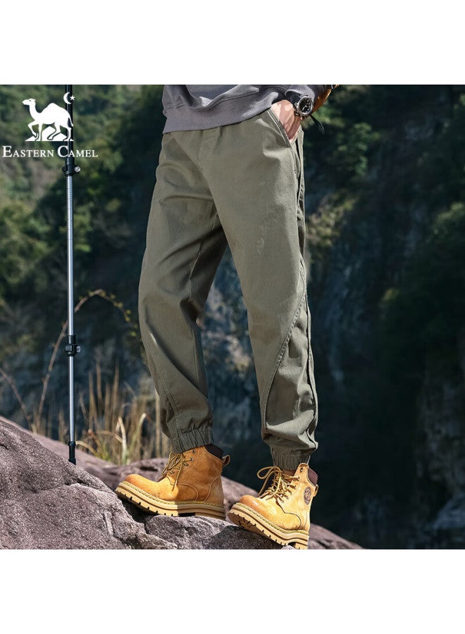 Eastern Camel Casual Pants For Men, Summer Outdoor Sports Versatile Casual Tapered Cargo Pants, Long Trousers, Army Green, XL - Image 3