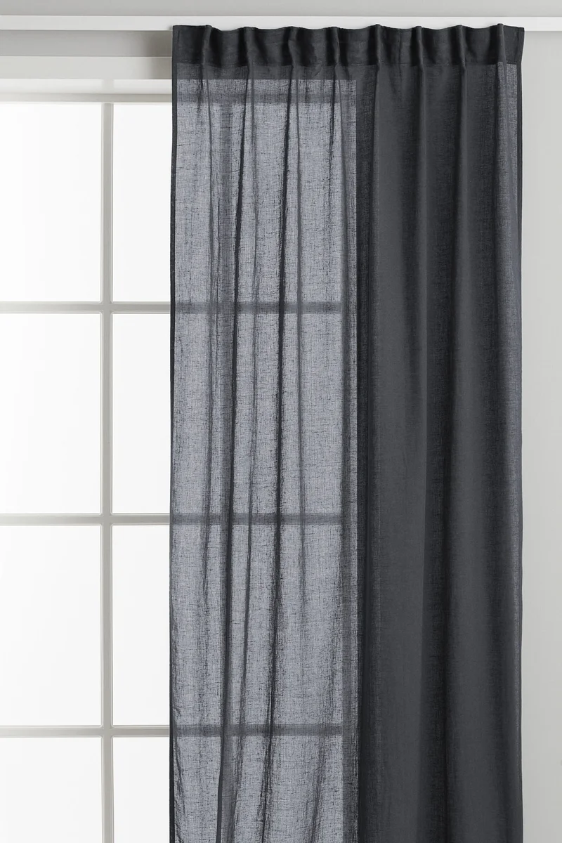 H&M 2-pack multiway linen-blend curtains