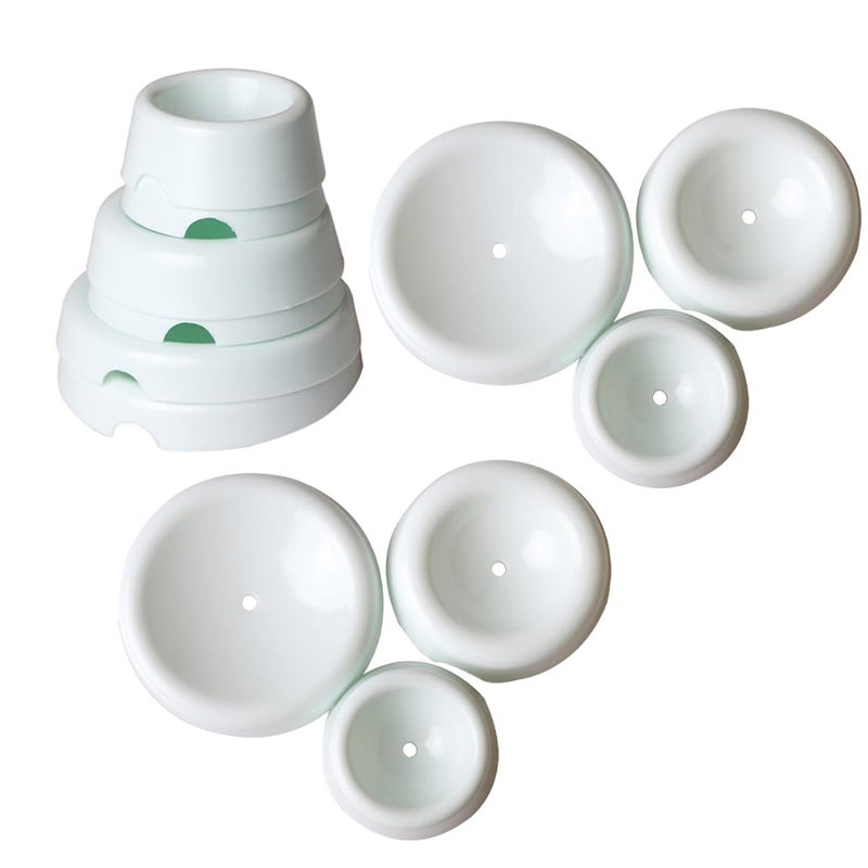 lasenersm 12 Pcs Button Shaped Fondant Forming Cups Fondant Drying Molds Flower Drying Moulds Sugar Cake Chocolate Flower Forming Cup Fondant Cups Drying Holder For Cake Decoration DIY Craft  White - Image 1