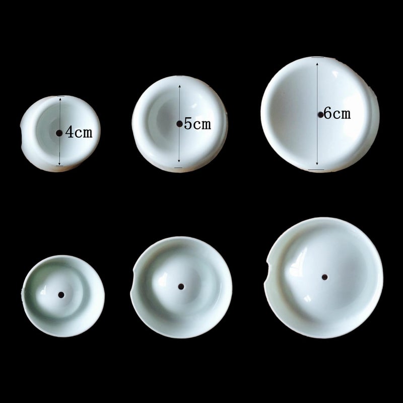 lasenersm 12 Pcs Button Shaped Fondant Forming Cups Fondant Drying Molds Flower Drying Moulds Sugar Cake Chocolate Flower Forming Cup Fondant Cups Drying Holder For Cake Decoration DIY Craft  White - Image 3