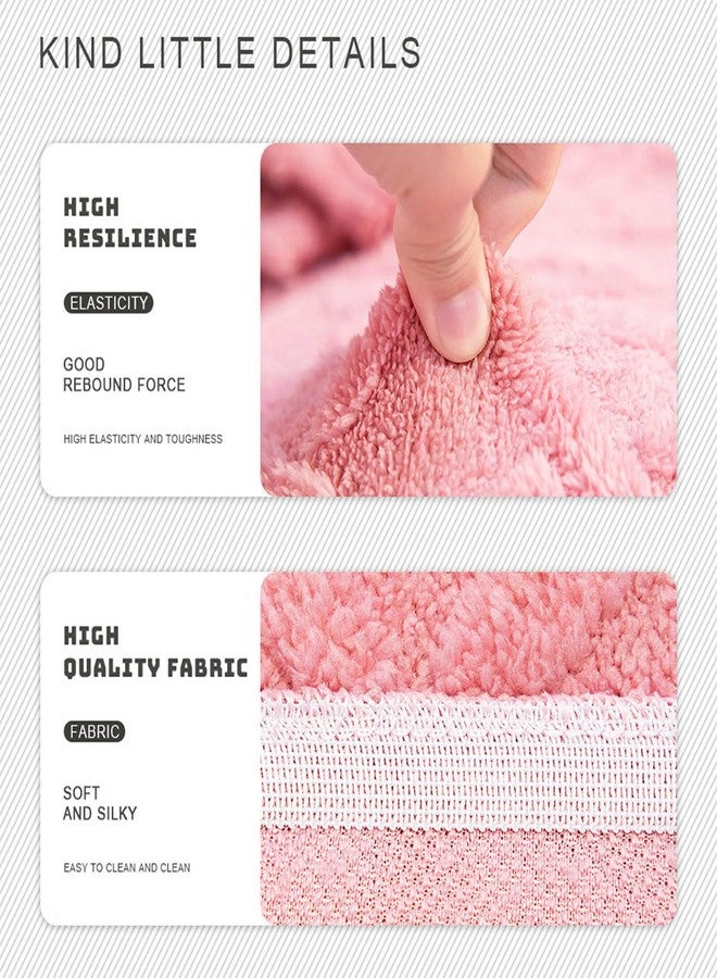 Master Pink 4 Pieces Recliner Chair Covers, Geometric Jacquard Plush Recliner Slipcovers, Couch Sofa Covers, Soft Fuzzy Fluffy Anti-Slip Furniture Protector for Kids Cats Dogs Elastic Bottom (Pink,1 Seat) - Image 2
