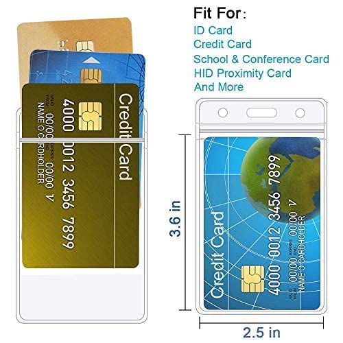 AccuPrints Plastic ID Card Holder, Badgessize (11 x 7) cm (50pcs) Vertical - Image 3