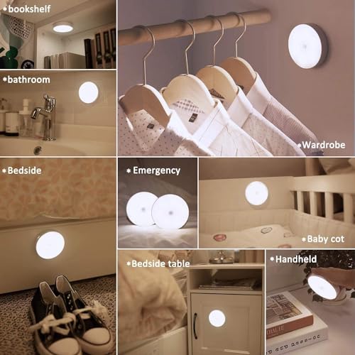 JSCARES Motion Sensor Light For Home With USB Charging Wireless Self Adhesive LED Body Induction Lamp Sensor Light For Wardrobe Lights With Sensor Night Light For Cupboard Stairs (Pack of 2) - Image 5