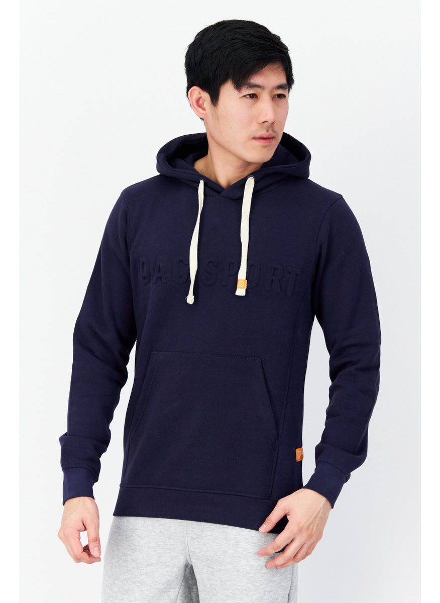 DUCK AND COVER Men Sportswear Fit Embossed Print Outdoor Fleece Sweatshirts, Navy  - Image 1