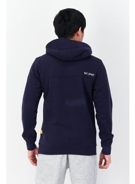 DUCK AND COVER Men Sportswear Fit Embossed Print Outdoor Fleece Sweatshirts, Navy  - Image 3