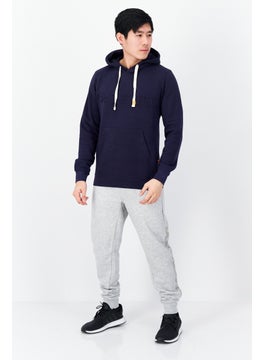 DUCK AND COVER Men Sportswear Fit Embossed Print Outdoor Fleece Sweatshirts, Navy  - Image 4
