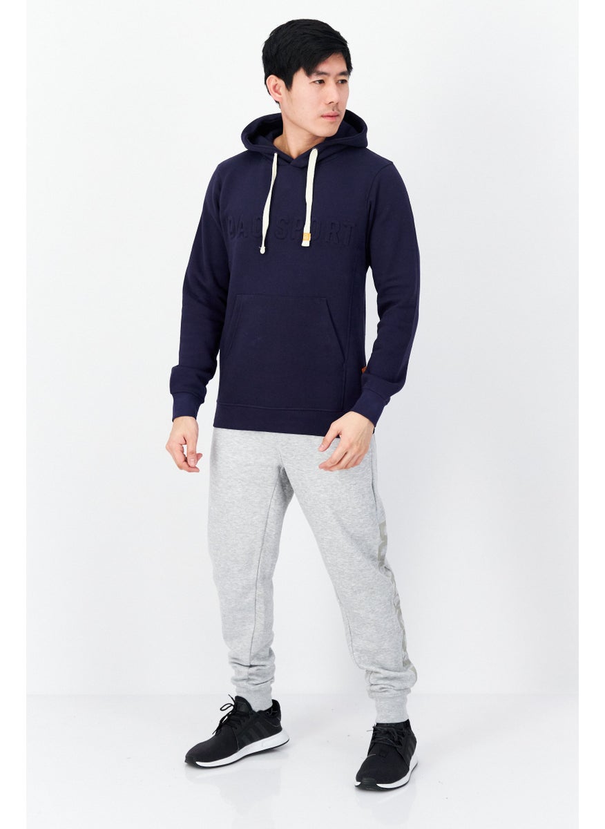 DUCK AND COVER Men Sportswear Fit Embossed Print Outdoor Fleece Sweatshirts, Navy  - Image 4