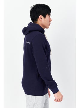 DUCK AND COVER Men Sportswear Fit Embossed Print Outdoor Fleece Sweatshirts, Navy  - Image 2