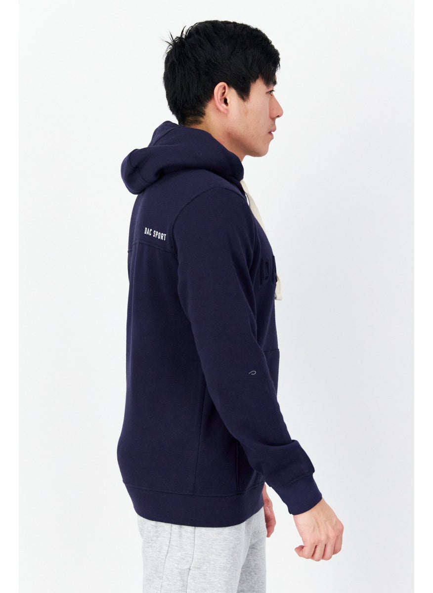 DUCK AND COVER Men Sportswear Fit Embossed Print Outdoor Fleece Sweatshirts, Navy  - Image 2