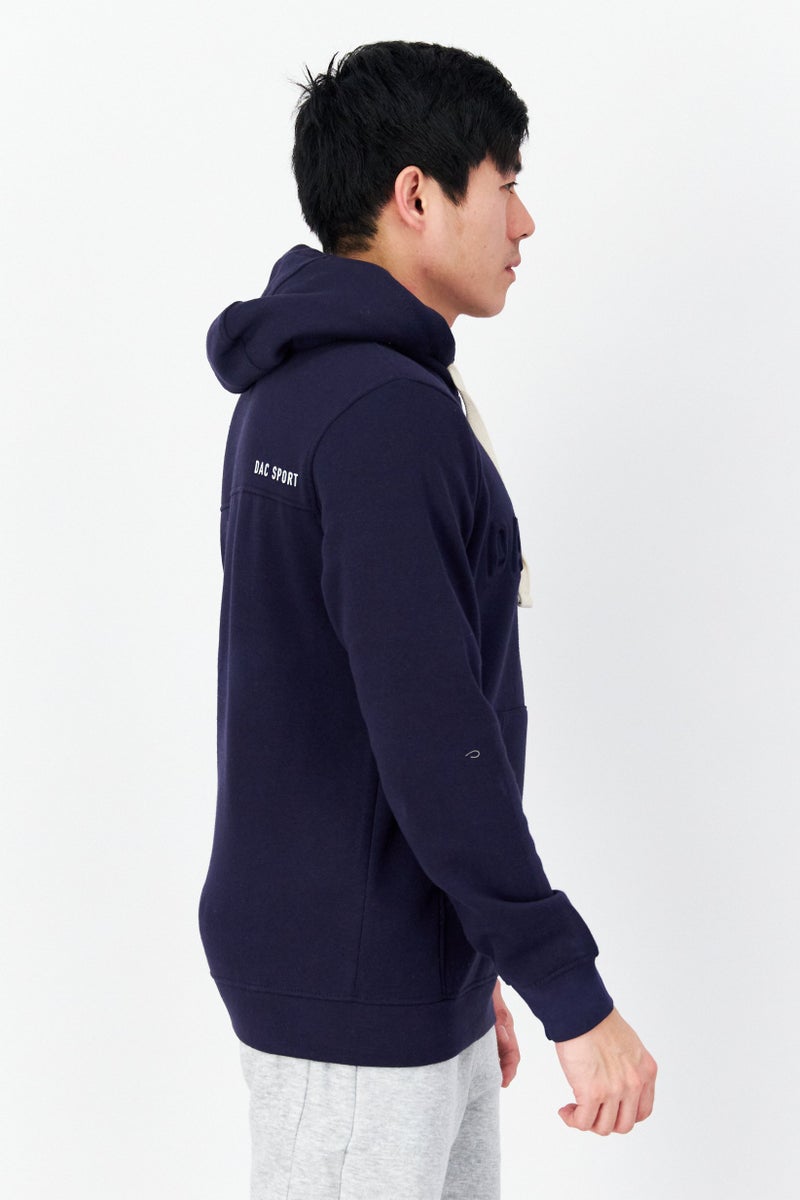 DUCK AND COVER Men Sportswear Fit Embossed Print Outdoor Fleece Sweatshirts, Navy - Image 2