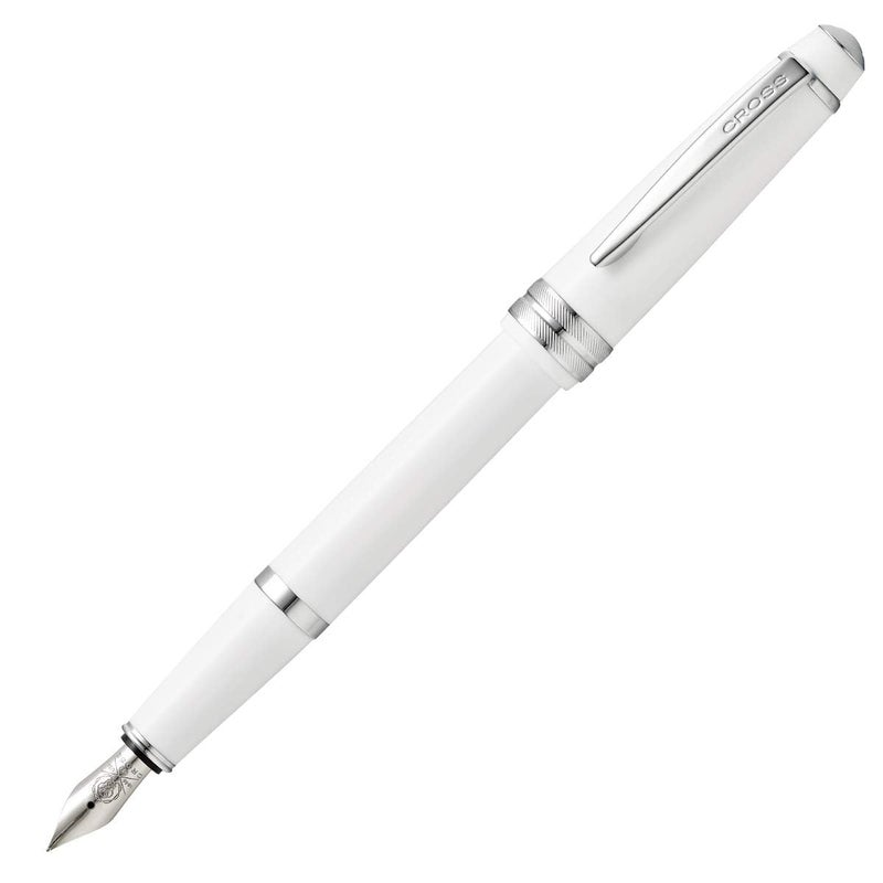 Cross Bailey Light Polished White Fountain Pen – Refillable, Medium Nib, Black Ink, Presented in Everyday Gift Box - Image 5