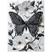 Larkipuzz Butterfly Puzzles for Adults 1000 Pieces Black White Flowers Art Jigsaw Puzzles Unique Impossible Puzzle for Wall Decor - Image 4