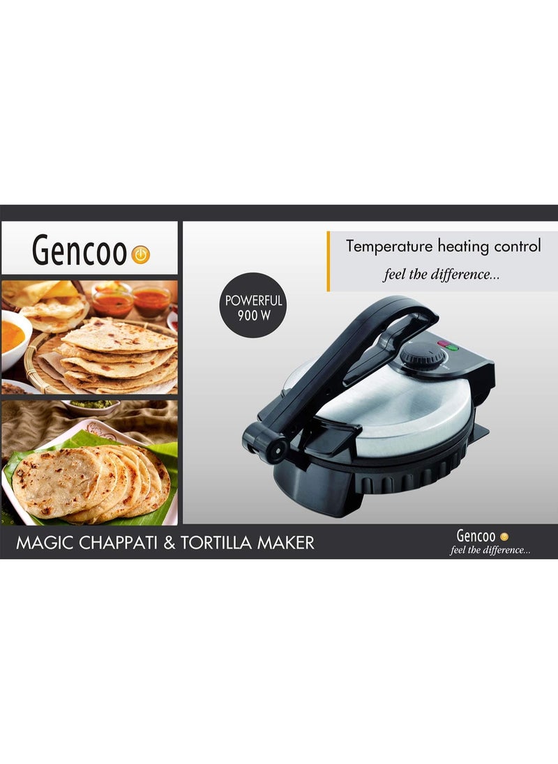 GENCOO - Electric Roti Maker Stainless Steel Non-Stick Chapathi Maker, 8 Inch - Image 1
