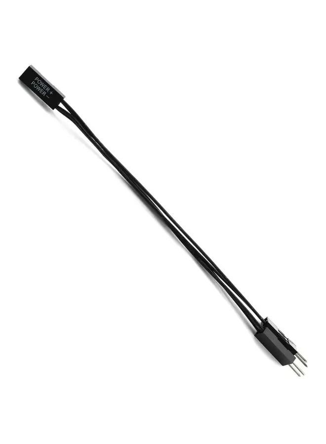 4 Pairs 2 Pin Single Female To Dual Male Black Jumper Cables For PC Motherboard Power LED Switch Reset HDD - Image 4