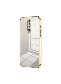 HuHa Case Cover For Xiaomi Redmi K30 / K30 5G Transparent Plating Fine Hole Phone Case Gold 