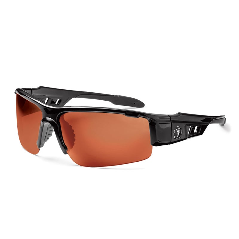 Ergodyne  52020 Skullerz Dagr Safety Sunglasses  Black Frame Copper Lens