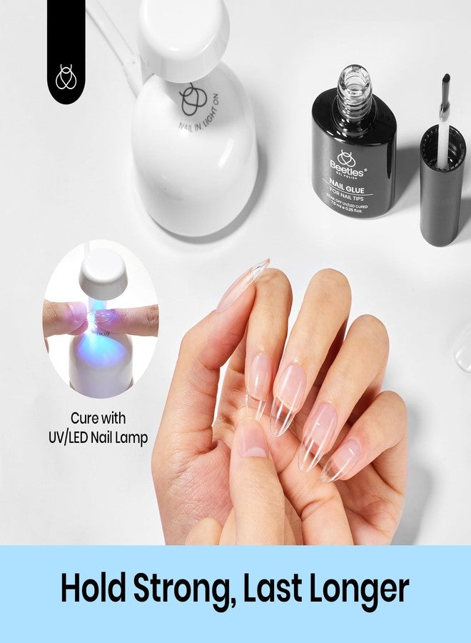 beetles Gel Polish جل طلاء الأظافر من بيتلز 9 في 1 لاصق جل الأظافر للأظافر الأكريليكية الشفافة، لاصق أظافر قوي يدوم طويلاً، جل أظافر أساسي مزهر، تركيبة جديدة آمنة، علاج ضوء U V - Image 3