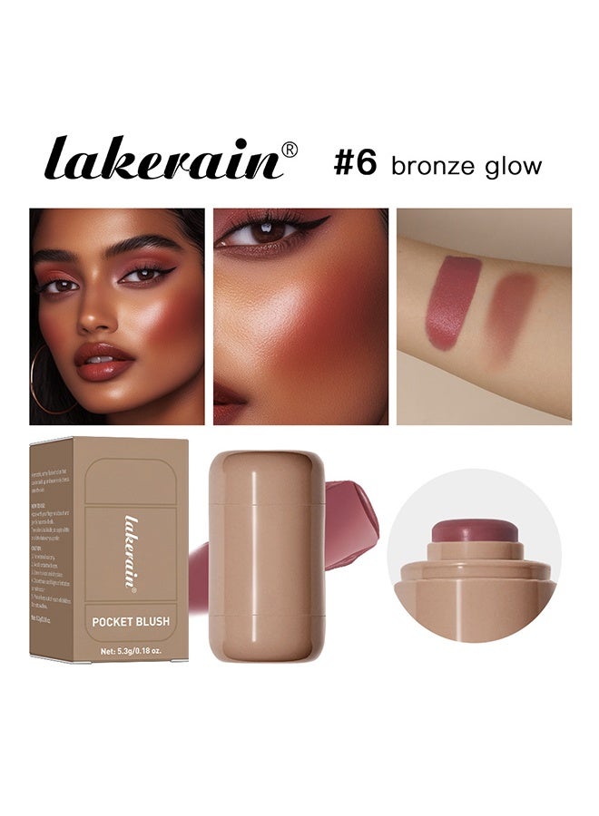 lakerain Pocket Blush ,Soft & Velvety Texture,Long-Lasting, Luminous Finish ,Hydrating & Blendable , Natural Glow for All Skin Types #06 - Image 2