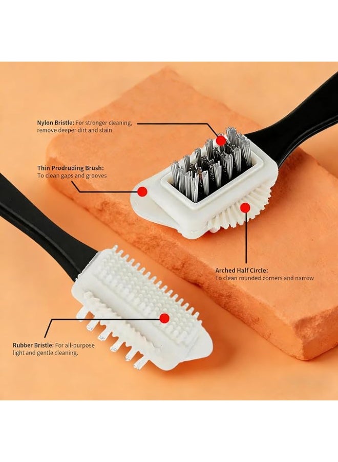 4 in 1 Leather Brush Cleaner with Rubber Eraser Multi Function Suede Shoe Boot Cleaning Brush Kit for Leather Shoes Boots Sneakers Bags and Car Seats - Image 4