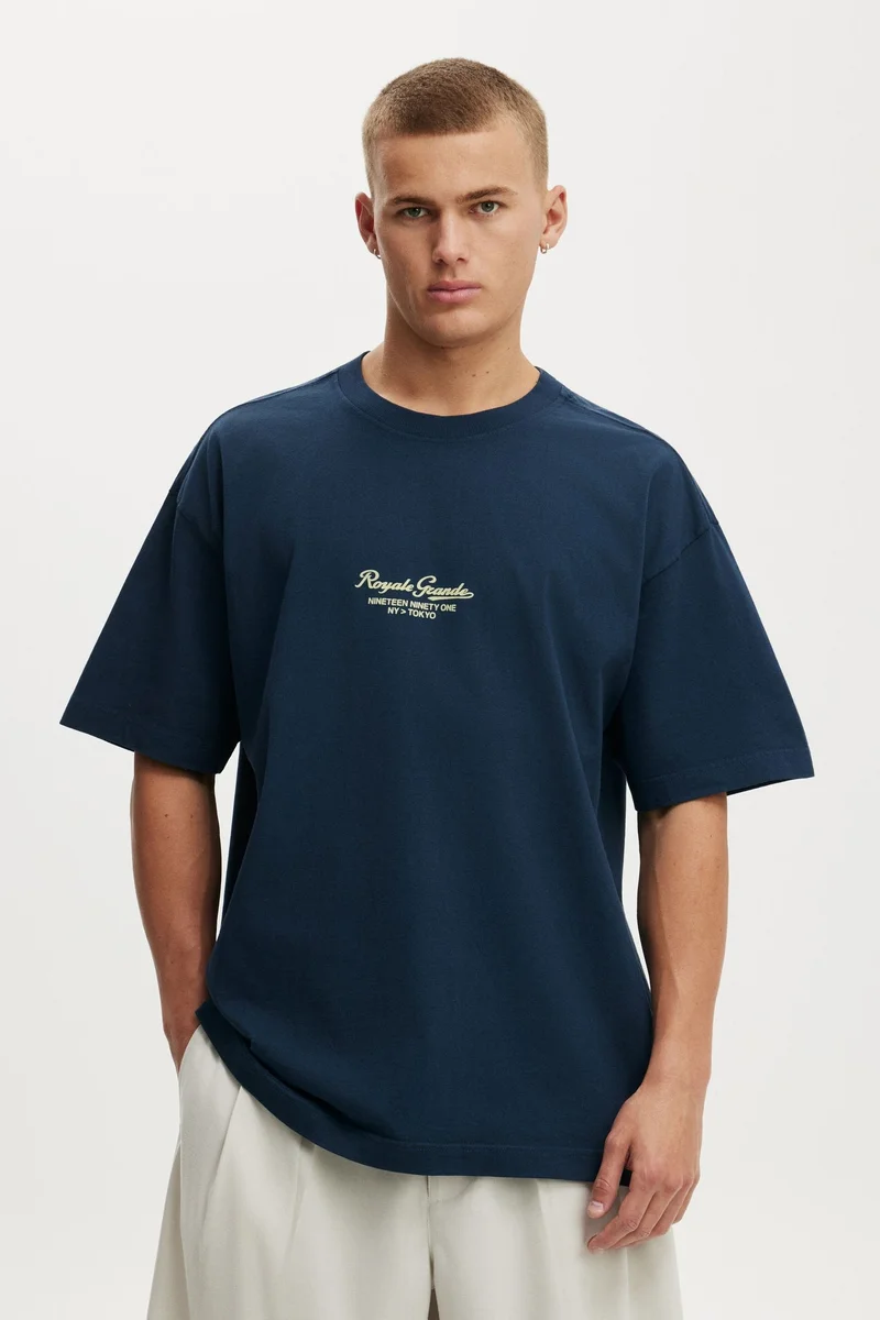 كوتون اون BOX FIT TEXT T-SHIRT