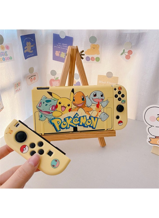 Pokemon Switch OLED TPU Cases, Soft TPU Cases,  Cartoon Cute Kawaii Character Switch Shell (Yellow)  - Image 3