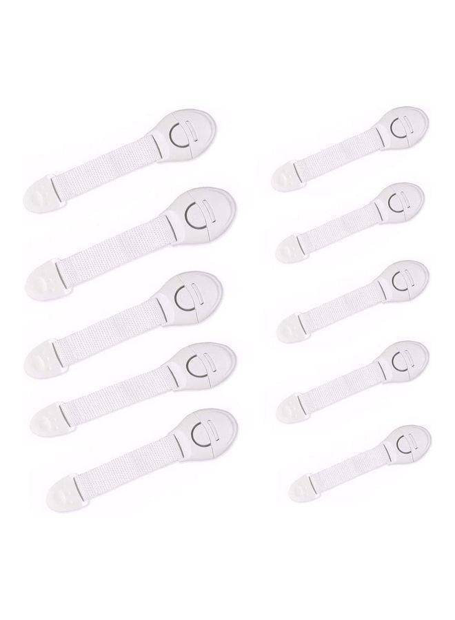 10-Piece Lengthened Bendy Safety Child Lock White  - Image 1