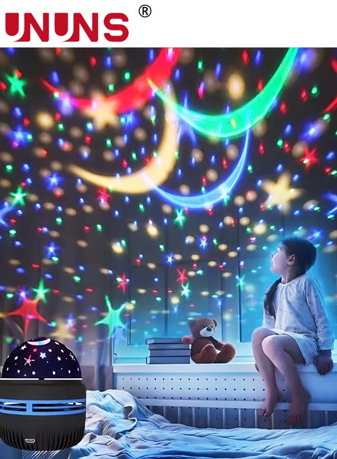 UNUNS Led Projector Light,Night Light For Kids,Moon And Star Projector 360 Degree Rotation,Star Night Light For Boy Girl Gift - Image 4