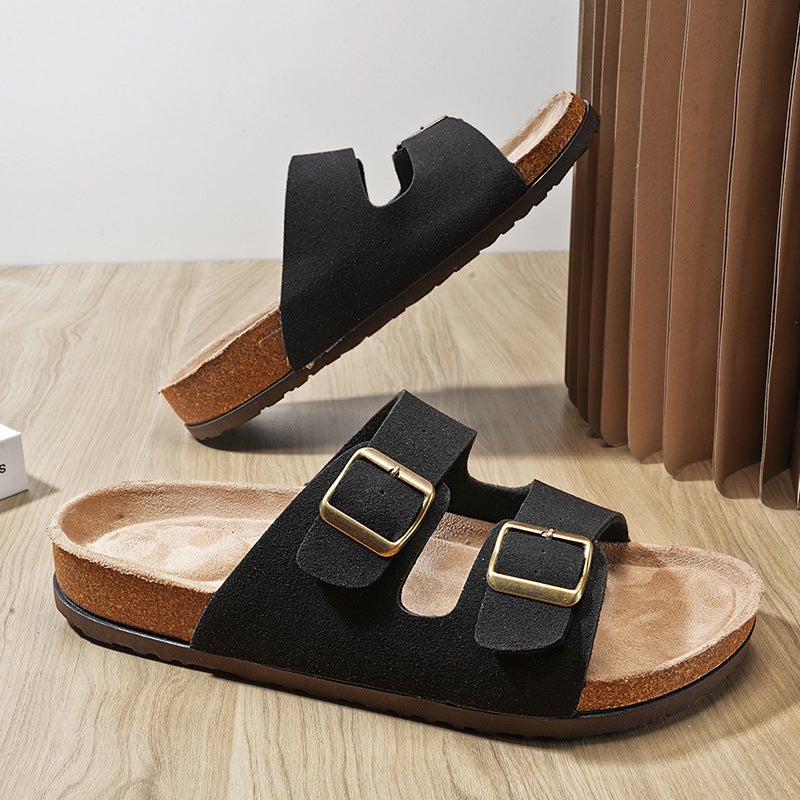 Couple'S Cork Slippers All-Match Casual Comfortable Women'S Slippers Men'S Outwear Slippers Trendy Fashion Slippers - Image 4