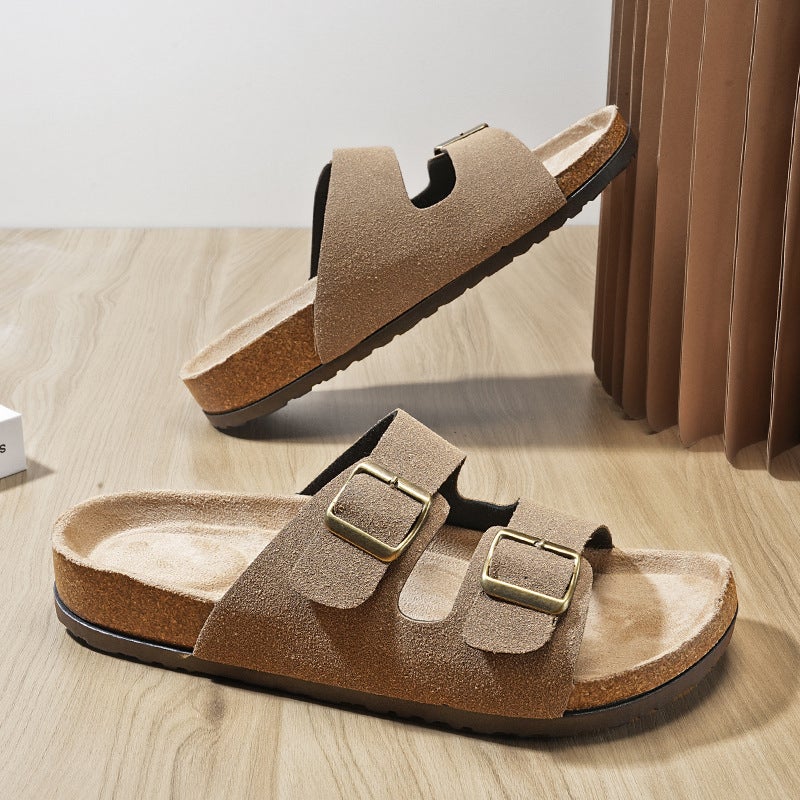 Couple'S Cork Slippers All-Match Casual Comfortable Women'S Slippers Men'S Outwear Slippers Trendy Fashion Slippers - Image 2
