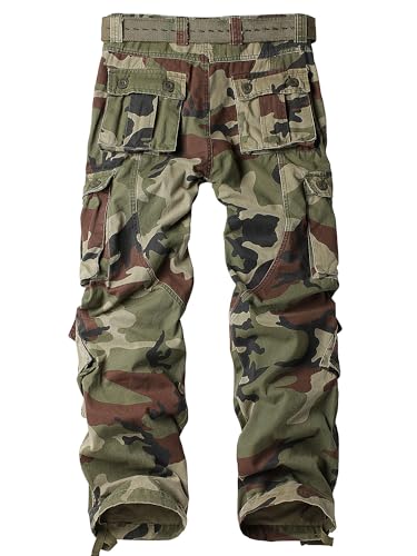 AKARMY Men's Casual Cargo Pants Military Army Camo Pants Combat Work Pants with 8 Pockets Battlefield Camo 38 - Image 2