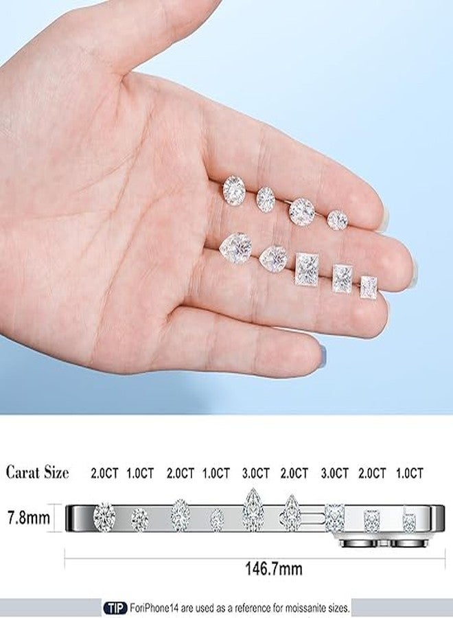 Mingle® 0.3-5 Carats Moissanite Stone Diamond Loose D Color VVS1 Clarity with GRA Certificate for Ring Earrings Pendant Bracelets Jewelry Making Valentine's Day Gift. (Princess Cut, 1.2 Carats) - Image 5