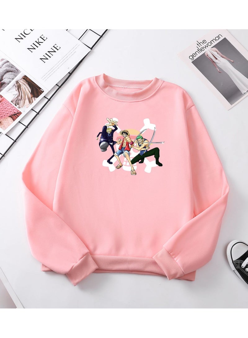 KUYING New One Piece Casual Loose Round Neck Hoodie  - Image 1
