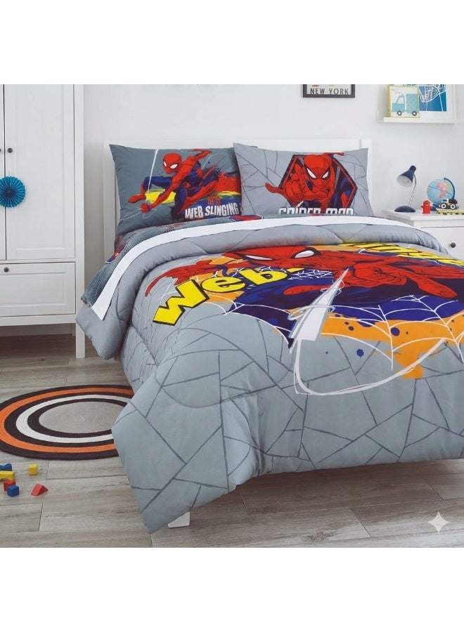 Cannon Kids Comforter Set, 3-Piece Toddler Bedding, Spider-Man, Reversible (180 x 240 cm) - Image 3