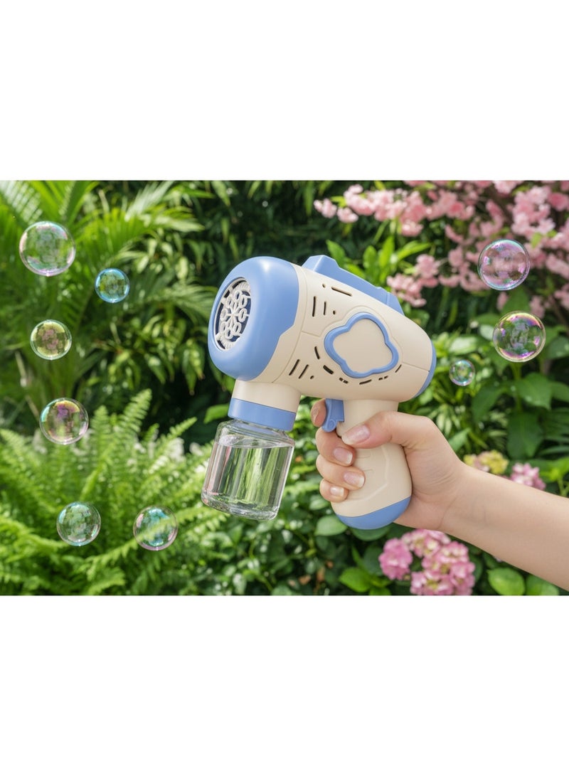 مسدس فقاعات  – إطلاق فقاعات أوتوماتيكي مع إضاءة LED وبطاريات AA مرفقة , تصميم مميز , يشمل سائل الفقاعات , لعبة ممتعة للأطفال - Image 3