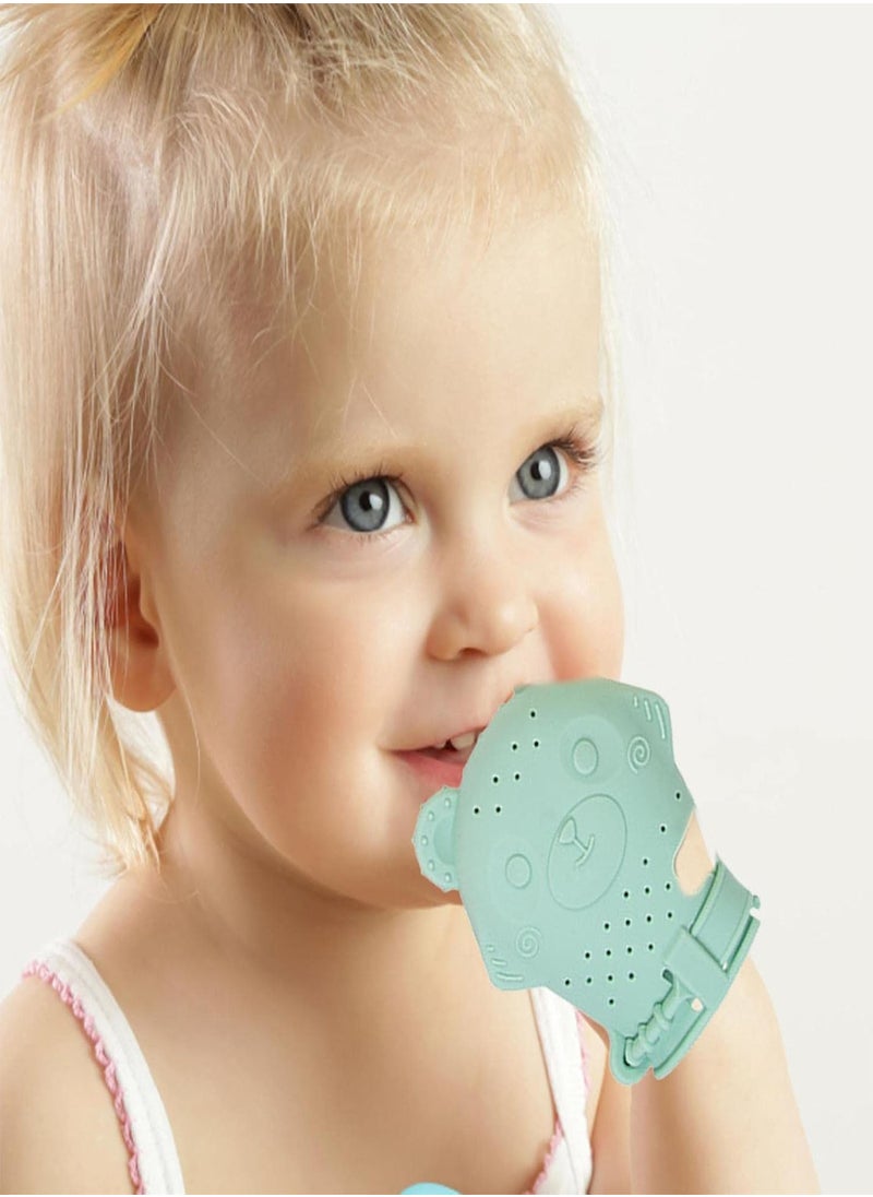 GGOOT - Silicone Infant Teething Mitten,Cute Bear Shape Infant Teether Toy Chewing Mitts | Food-Grade Silicone Mitt Protect Hands from Chewing & Biting - Image 1