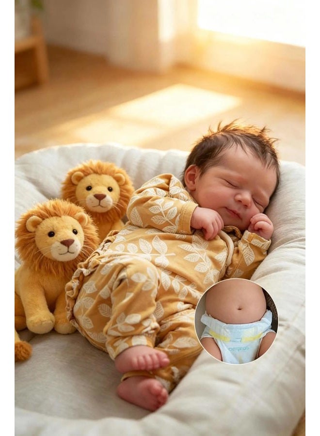 Zero Pam Reborn Baby Dolls 18 inch Soft Silicone Baby Dolls Soft Body Sleeping Realistic Newborn Doll Like Real Babies for Girl Boy Gifts with Feeding Accessories (Modern) - Image 1