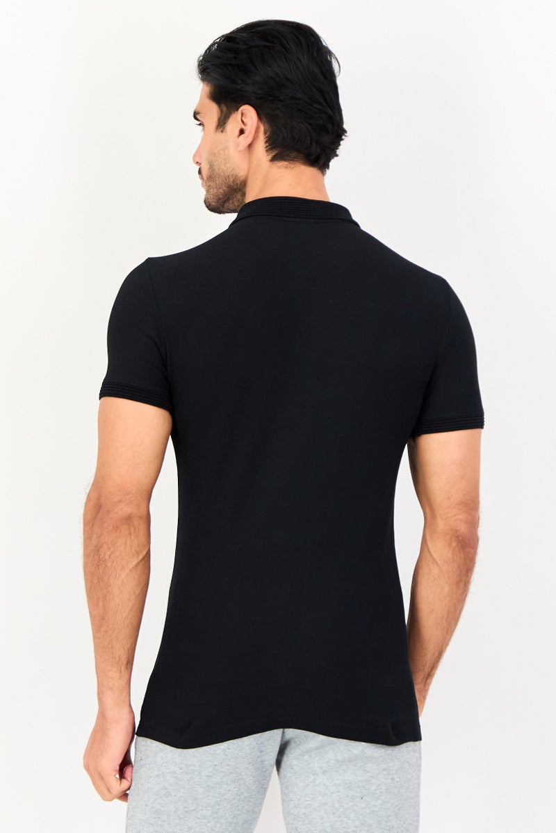 PUMA Men Slim Fit Short Sleeve Outdoor Polo Shirt, Black - Image 3