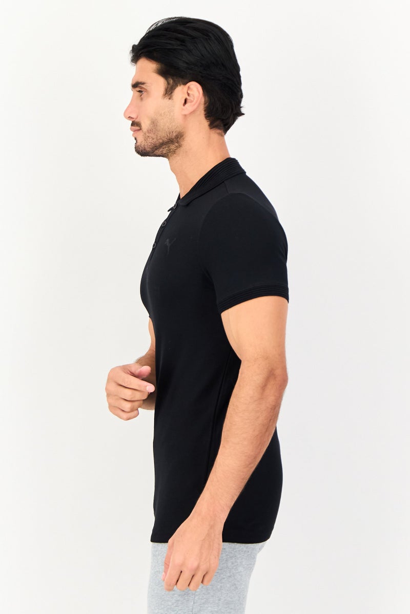 PUMA Men Slim Fit Short Sleeve Outdoor Polo Shirt, Black - Image 2