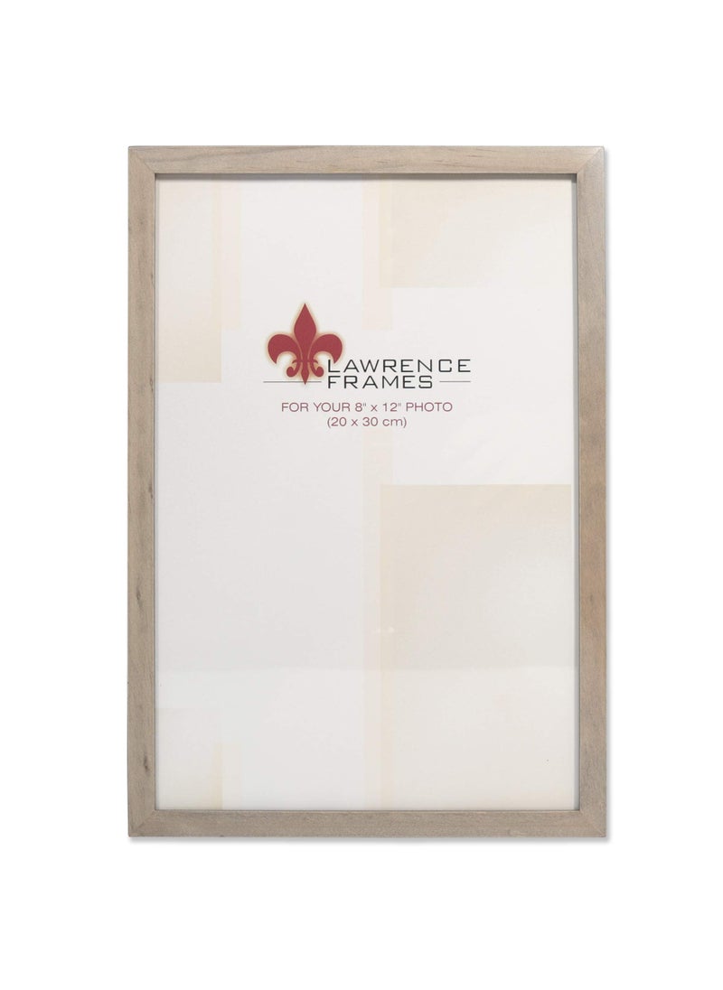 Lawrence Frames Lawrence Frames 756182 8x12 Gray Wood Gallery Collection Picture Frame 