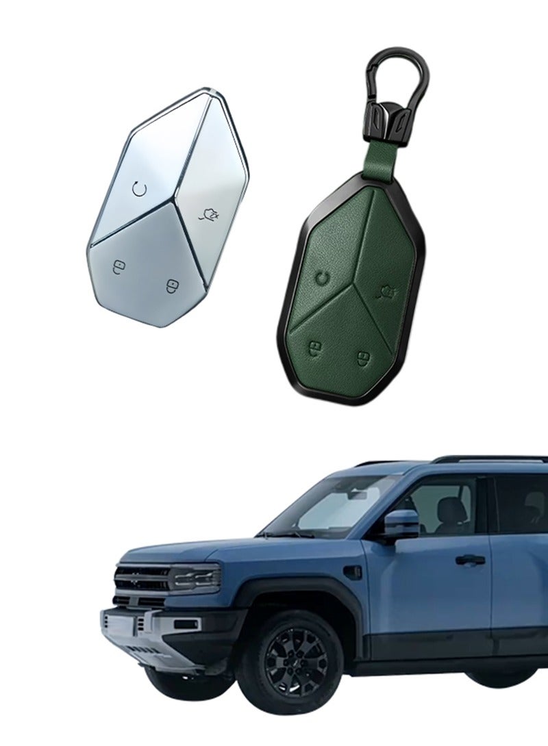 Specially designed for Leopard 5 car, the key cover perfectly wraps the original car key, which is made of anti-fall, wear-resistant and high-end zinc alloy material. - Image 1