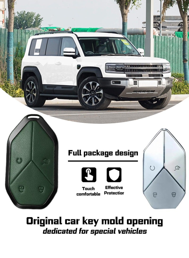 Specially designed for Leopard 5 car, the key cover perfectly wraps the original car key, which is made of anti-fall, wear-resistant and high-end zinc alloy material. - Image 3