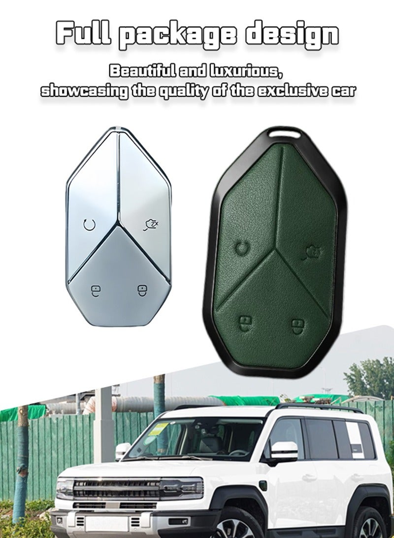 Specially designed for Leopard 5 car, the key cover perfectly wraps the original car key, which is made of anti-fall, wear-resistant and high-end zinc alloy material. - Image 2