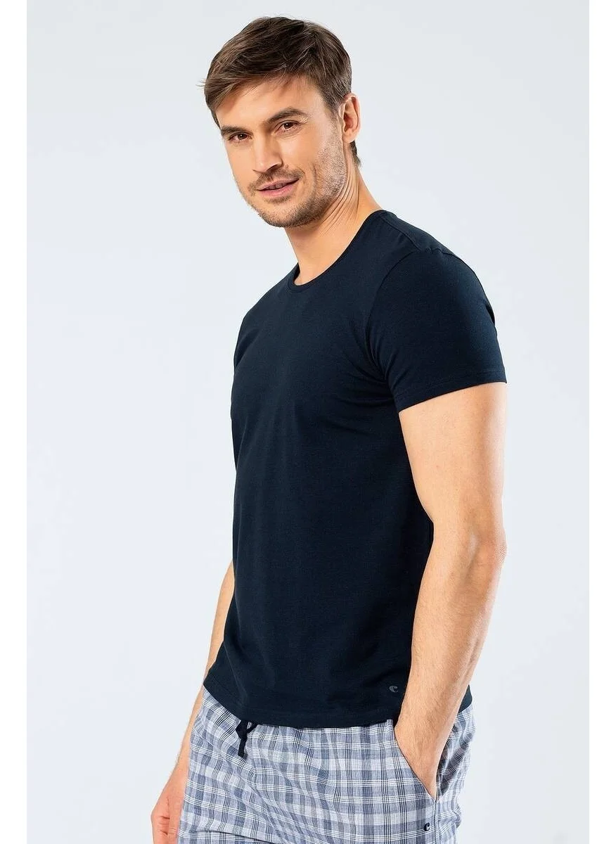كاشاريل Men's Lycra Crew Neck T-shirt