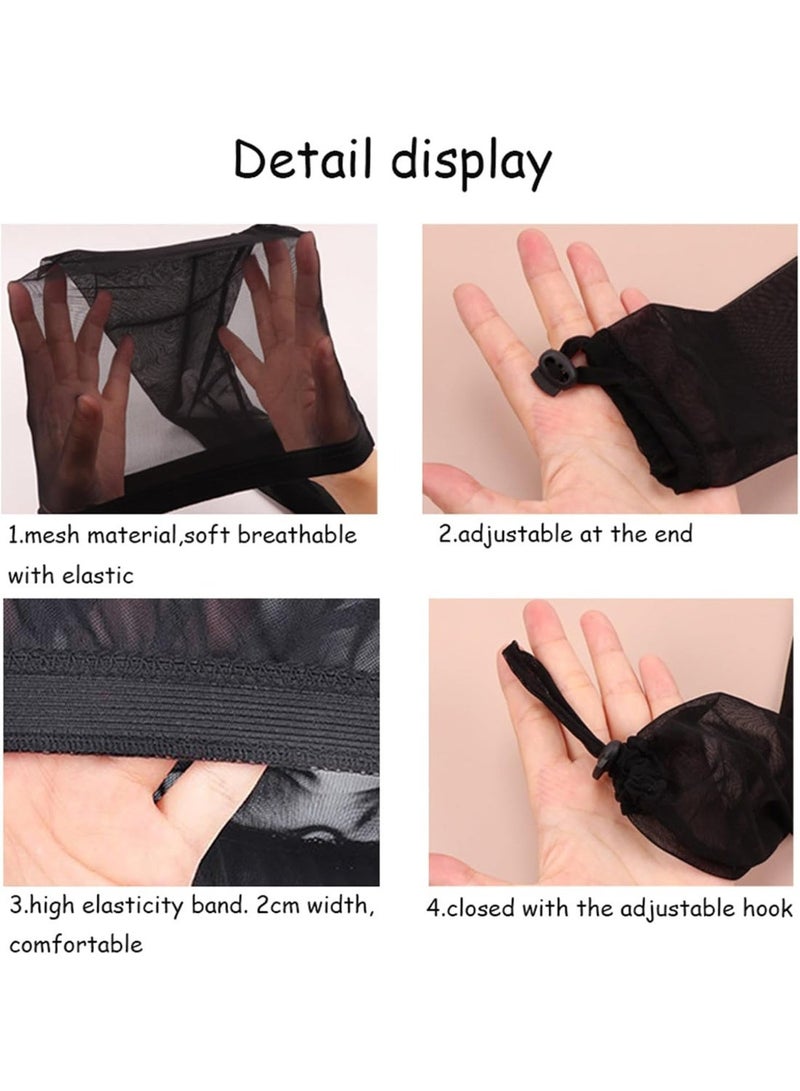 قبعة شعر طويلة مرنة للضفائر والدريدلوك للنساء قابلة للتعديل ومسامية قبعة أنبوبية بدون حافة مناسبة للشعر المستعار والضفائر والضفائر الطويلة للاستخدام المنزلي والصالون والسفر - Image 5