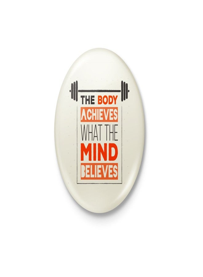 الجسد يحقق ما يؤمن به العقل - شارة تحفيزية - مع دبوس أمان خلفي