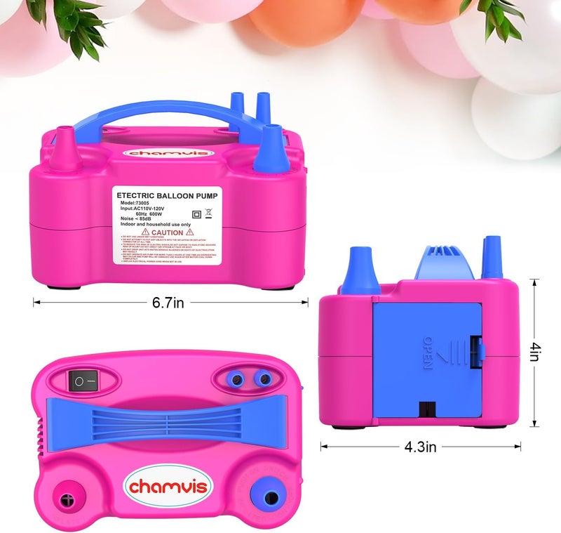 chamvis Balloon Pump Electric, 110V 600W Balloon Pump Inflate, Air Pump for Balloons: Balloon Blower Machine for Fast and Easy Filling Balloons - Image 5