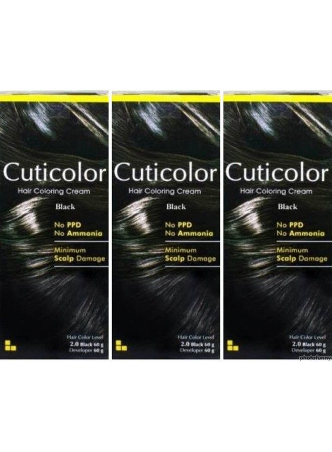 Cuticolor Hair Color Black 120Gm(Pack Of 3) - Image 2