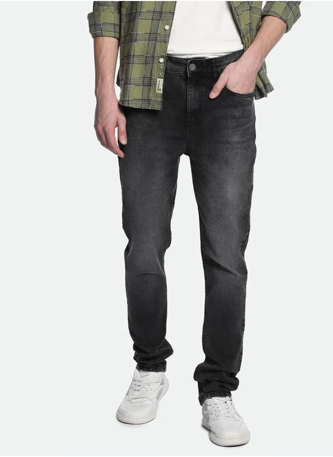 دينيس لينغو Men’s Slim Tapered Fit Grey Jeans – Trendy and Comfortable