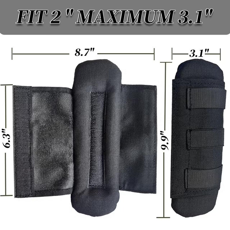 TEHOKARM 2 Pack Tactical Shoulder Strap Pads Vest Shoulder Strap Pads Backpack Strap Pads Fit 3'' Sling Bags Shoulder Straps (Black) - Image 3